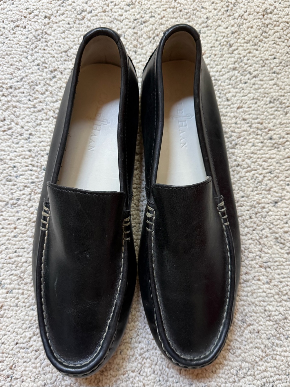 Cole Haan Black Leather Slip-On Loafers Sz 10M